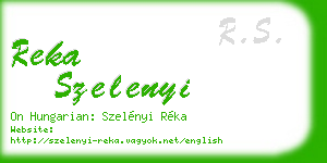 reka szelenyi business card